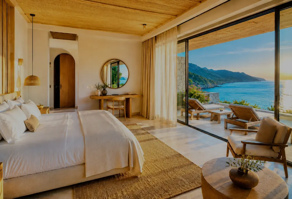Sea View Room with calm coastal light and resort styling